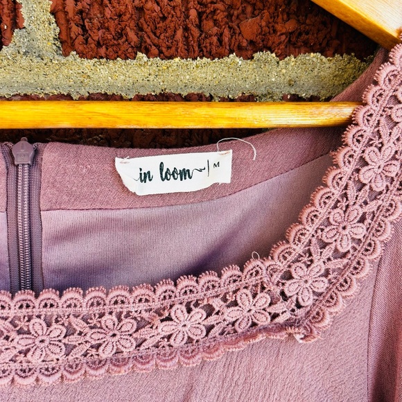 Rose & Remington In Loom Mauve Maxi Dress Size M - Picture 4 of 11